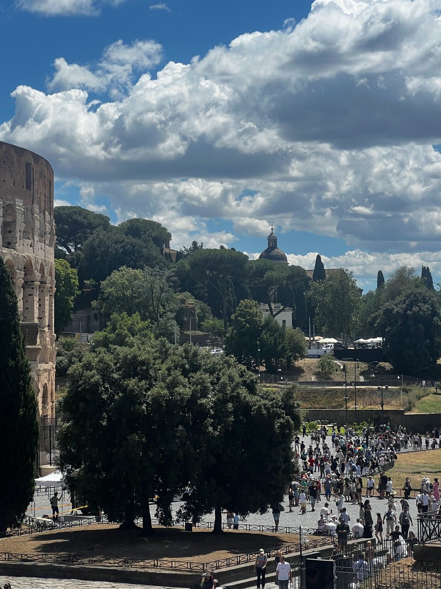 Soffice bellezza delle nubi che accarezza il paesaggio 
#Roma guardando il Parco del Colosseo