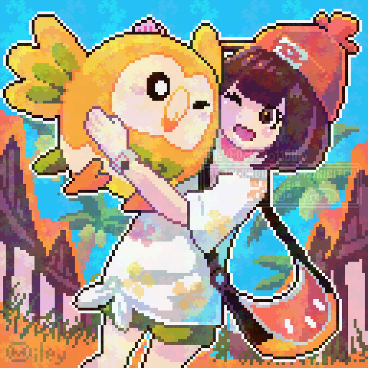 ポケモンサン、アローラの旅を始めた時の絵