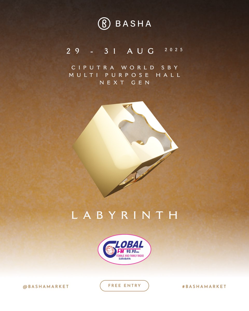 Get ready for the BIGGEST <a href="/bashamarket/">BashaMarket</a> ever

📅 29 – 31 August 2025
📍 Next Gen Multipurpose Hall, Level 4 – Ciputra World Surabaya
🎟 FREE ENTRY!

see you at the LABYRINTH!