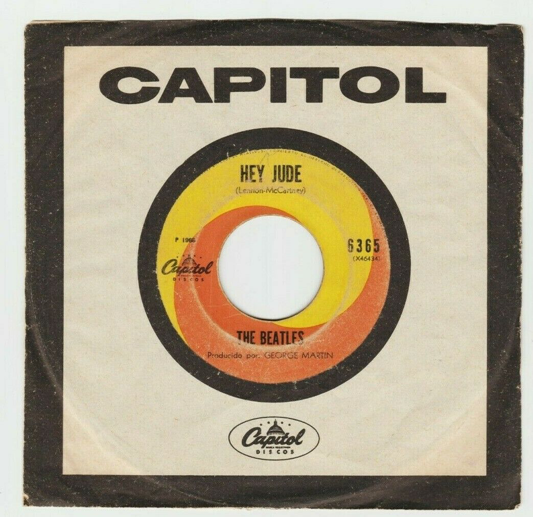 AUG 26 1968 - HEY JUDE / REVOLUTION single is released in CANADA. It's The Beatles' first Apple single and it's almost the running time of an E.P. (Extended Play). In MEXICO, Hey Jude single was issued on the old Capitol label. Either way, it was a massive seller ! ❤️ 💙