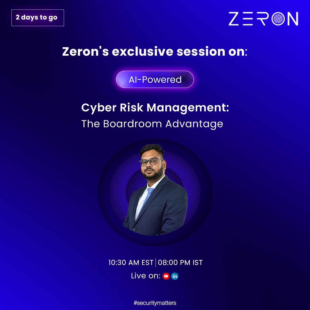 securezeron's tweet image. The boardroom isn’t asking “Are we secure?” anymore.
It’s asking “What’s the risk in numbers?”

Join Zeron’s exclusive session on AI-powered Cyber Risk Management.
Aug 28 | 10:30 PM EST | 8:00 PM IST
Register: bit.ly/3Bf2P2h

#CyberRiskManagement #CyberRiskQuantification
