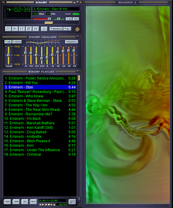 Winamp + Milkdrop = Perfection!