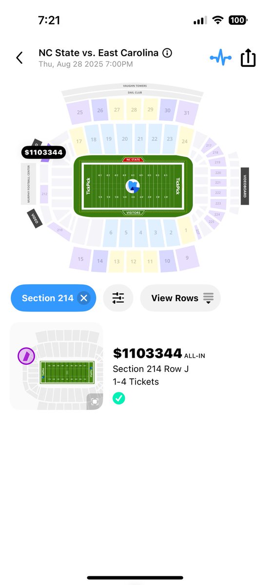 Good deal on tickets. Someone should snag these
