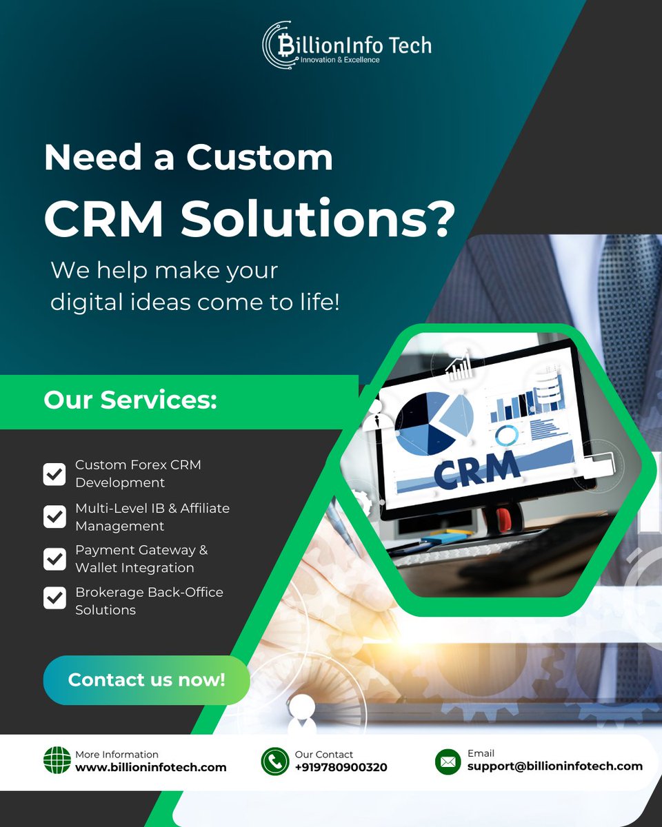 billioninfotech's tweet image. 💹 Looking for the Best Forex CRM Development Company in Chandigarh?
At #BillionInfoTech, we build powerful, secure, and customizable Forex CRM solutions to help brokers scale with confidence. 🚀

👉 Read more: blog.billioninfotech.com/best-forex-crm…

#ForexCRM #CRMDevelopment #ForexBrokers
