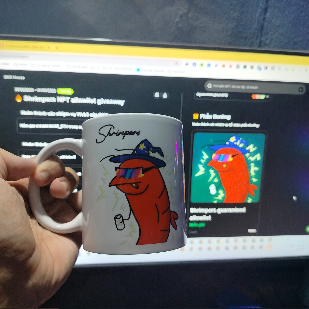 hvthuytien's tweet photo. @Shrimpers_nft is carved on my favorite cup of tea 
Hope to see near future RWA or real product will be tradable by @AnomaPay from https://t.co/aMLldyAXXM https://t.co/CCAdUwLHYg