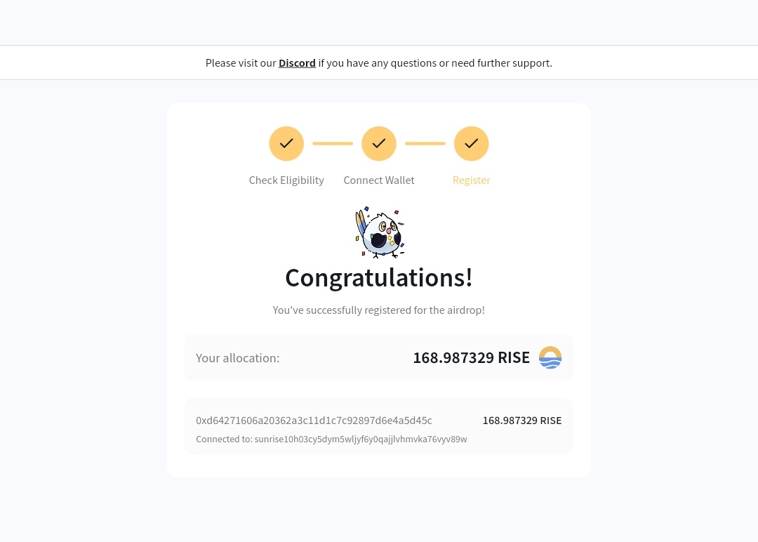 This is my 2nd <a href="/KaitoAI/">Kaito AI 🌊</a> eco airdrop from <a href="/SunriseLayer/">Sunrise</a>.

Those holding 100+ sKAITO or YT-sKAITO are eligible, with an extra 10% boost for Yapybara holders.

Anyway, this isn’t a big airdrop, but Kaito proves that future token distributions will be completely fair and