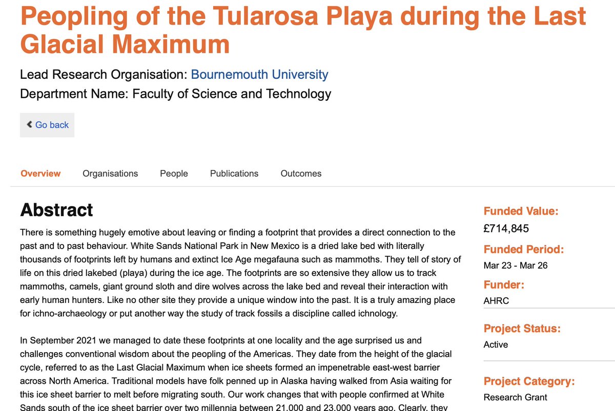 £714,845

Peopling of the Tularosa Playa during the Last Glacial Maximum

"These footprints represent the ancestral footfall of indigenous peoples, yet scientific hegemony emasculates their voice..."