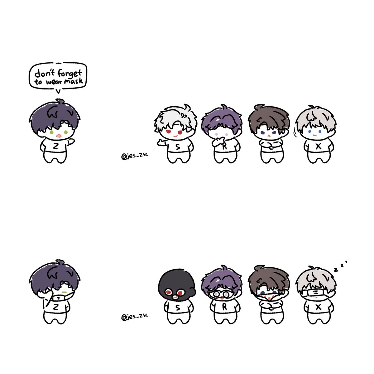 Day 37 - 😷 (2)

#Zayne #レイ #LoveandDeepspace #恋と深空
#sylus #rafayel #caleb #xavier