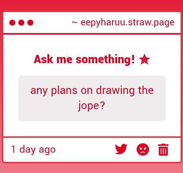 I am not THAT into the bitsmp (currently) so not yet. If something happens in lore involving him that gives me art ideas, I definitely will. 
Or when I am out of art ideas and ask for art requests, you can ask me then ^^