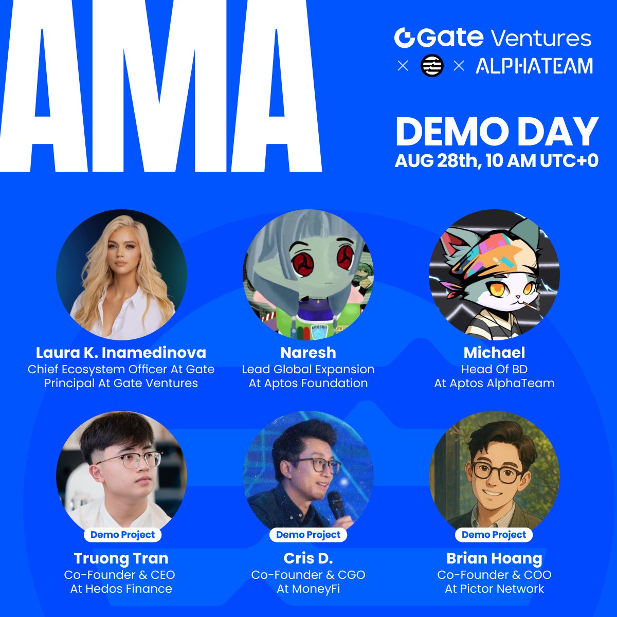 Gate Ventures (@gate_ventures) on Twitter photo The spotlight is on #Aptos builders! Join us for livestream Demo Day! 🎤✨
📍 Hosted by <a href="/gate_ventures/">Gate Ventures</a> | Co-hosts: <a href="/AlphaTeamAptos/">Aptos AlphaTeam</a> <a href="/Aptos/">Aptos</a>
🗓 Aug 28th | 10AM UTC+0 at <a href="/gate_ventures/">Gate Ventures</a>
🎙 Speakers:
- Laura K. Inamedinova (<a href="/laura_gateio/">Laura K. Inamedinova</a> )
Chief Ecosystem Officer <a href="/Gate/">Gate</a> | Principal The spotlight is on #Aptos builders! Join us for livestream Demo Day! 🎤✨
📍 Hosted by <a href="/gate_ventures/">Gate Ventures</a> | Co-hosts: <a href="/AlphaTeamAptos/">Aptos AlphaTeam</a> <a href="/Aptos/">Aptos</a>
🗓 Aug 28th | 10AM UTC+0 at <a href="/gate_ventures/">Gate Ventures</a>
🎙 Speakers:
- Laura K. Inamedinova (<a href="/laura_gateio/">Laura K. Inamedinova</a> )
Chief Ecosystem Officer <a href="/Gate/">Gate</a> | Principal