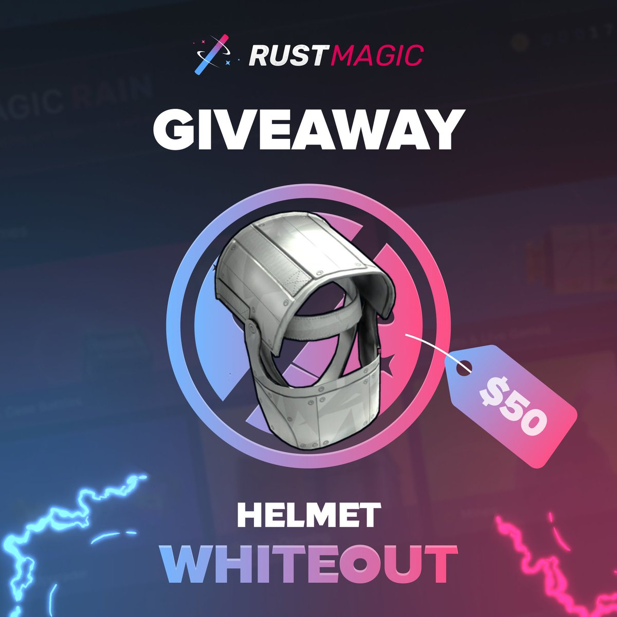 RustMagic.com (@rustmagiccom) on Twitter photo ($50) Helmet whiteout giveaway!
To enter you must:
✅ Follow <a href="/RustMagicCom/">RustMagic.com</a>
✅ Retweet and tag 1 friend
Good luck to everyone, giveaway ends in 7 days! ($50) Helmet whiteout giveaway!
To enter you must:
✅ Follow <a href="/RustMagicCom/">RustMagic.com</a>
✅ Retweet and tag 1 friend
Good luck to everyone, giveaway ends in 7 days!