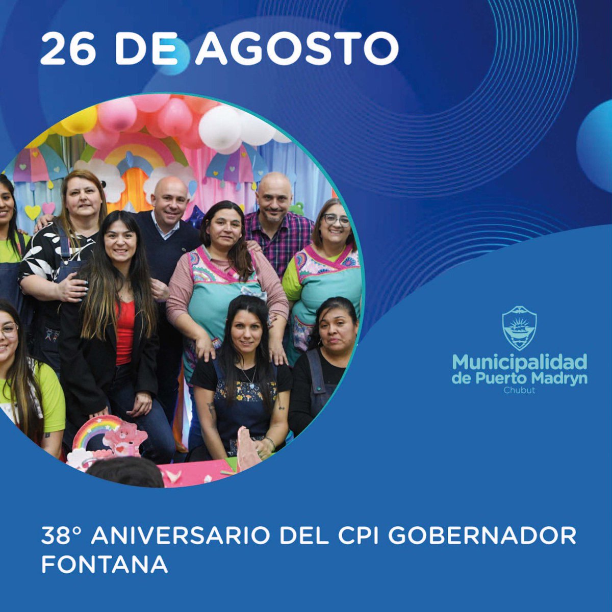 En el día de su 38º aniversario, saludamos y agradecemos por su trabajo a cada una de las personas que forma parte del Centro de Primera Infancia “Gobernador Fontana”.
