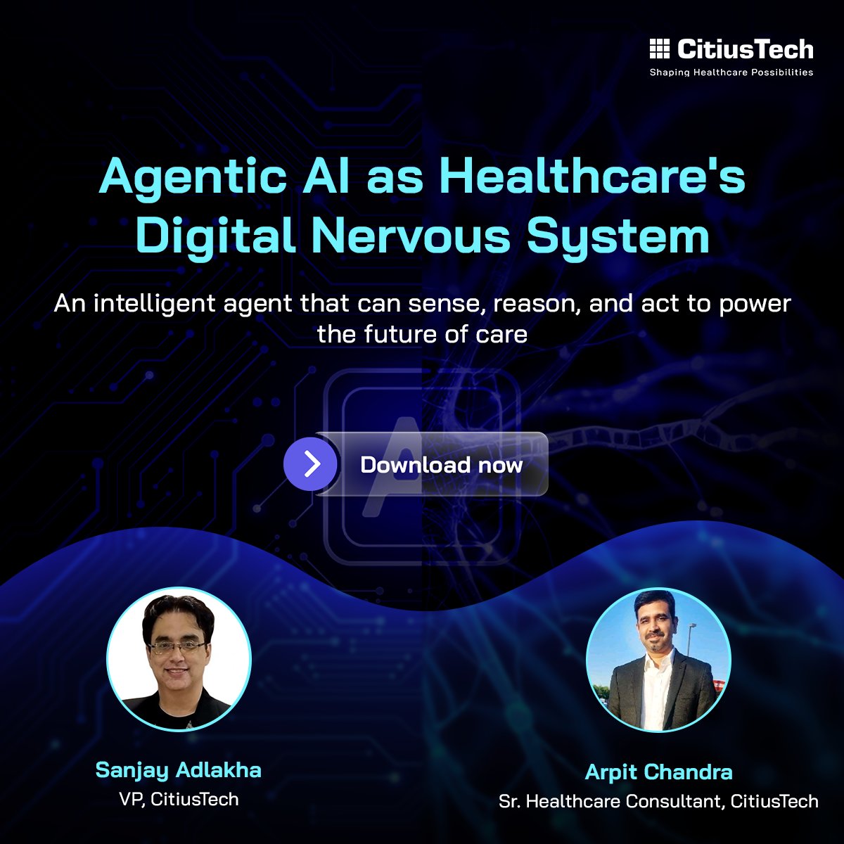CitiusTech's tweet image. Agentic AI is becoming healthcare’s digital nervous system—breaking silos, powering real-time decisions &amp;amp; enabling predictive, personalized care.

 🔗Read CitiusTech’s whitepaper: bit.ly/4n0cRA4 

#AgenticAI #CitiusTechAI #AIinHealthcare