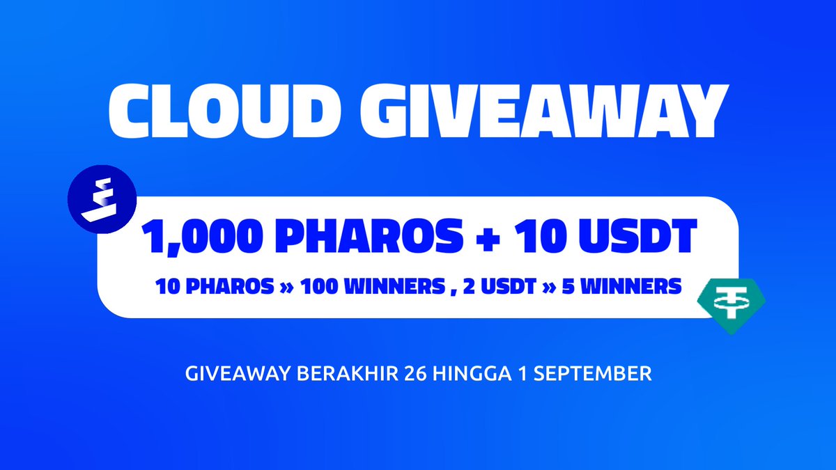 Cloud Faucet 🇮🇩 (@cloudfaucet_id) on Twitter photo CLOUD GIVEAWAY by <a href="/Cloudfaucet/">Cloud Faucet</a>
‡ Follow <a href="/CloudFaucet_ID/">Cloud Faucet 🇮🇩</a> & @CloudFaucetJP
‡ Use Hashtag "#CloudFaucet #Pharos #Testnet"
‡ Tag 3 Teman Kalian Di Komentar
( Drop EVM Address Kalian )
END IN 26 — 1 SEPTEMBER! CLOUD GIVEAWAY by <a href="/Cloudfaucet/">Cloud Faucet</a>
‡ Follow <a href="/CloudFaucet_ID/">Cloud Faucet 🇮🇩</a> & @CloudFaucetJP
‡ Use Hashtag "#CloudFaucet #Pharos #Testnet"
‡ Tag 3 Teman Kalian Di Komentar
( Drop EVM Address Kalian )
END IN 26 — 1 SEPTEMBER!