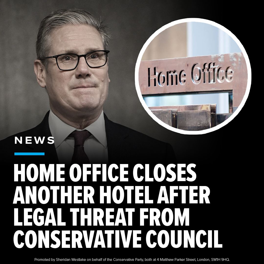🚨BREAKING: A second migrant hotel has been shut down after legal action taken by a Conservative-run council.

While Labour continues to ignore local people's views and Reform shouts from the sidelines, local Conservatives are delivering for you.

lgcplus.com/services/housi…