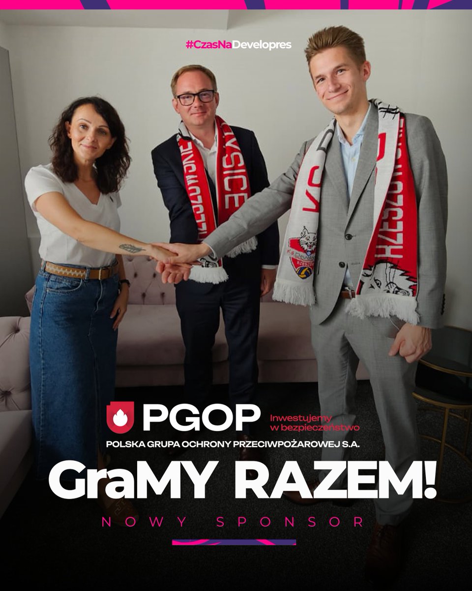 Z dumą ogłaszamy naszego nowego Sponsora 🔝

PGOP – Polska Grupa Ochrony Przeciwpożarowej S.A. to nowoczesny holding skupiający wiodące firmy branży przeciwpożarowej. Misją PGOP jest inwestowanie w bezpieczeństwo – zarówno w codziennym życiu, jak i w rozwoju młodych pokoleń🏆🏐