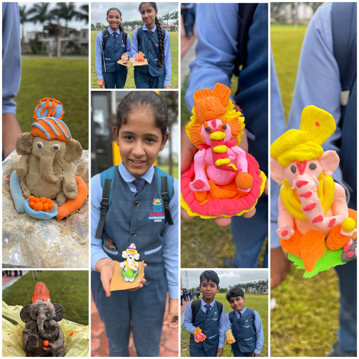 Creativity meets devotion ✨ Kids making Lord Ganesha with love &amp; care.
Ganesh Making Competition
#GaneshChaturthi
#GanpatiBappaMorya
#GaneshMaking
#EcoFriendlyGanesh
#CreativeKids