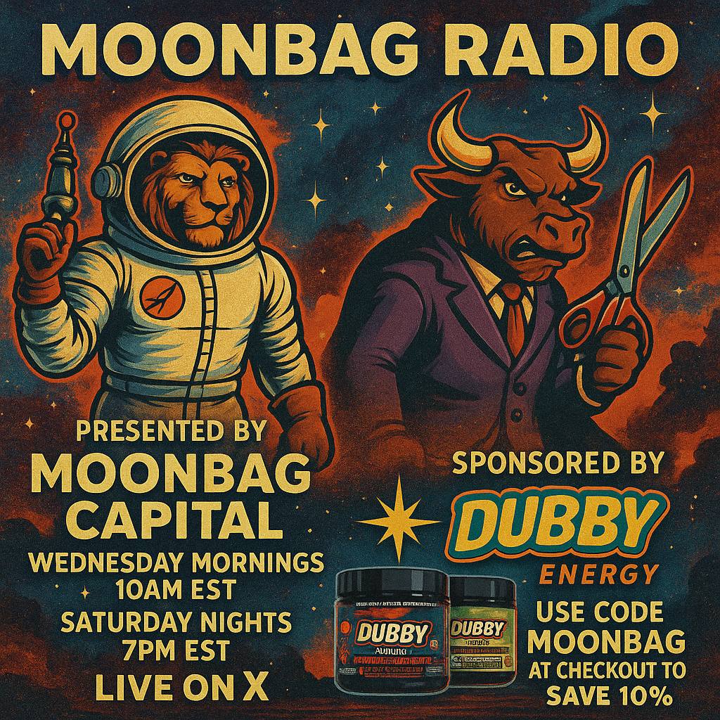 🎙️🚀 Moonbag Radio goes LIVE tomorrow!

Join <a href="/HaHaDABuM/">Hi Im BuM</a> and <a href="/diddyinspector/">Bick Ditties</a> for our first morning episode ☀️

📅 Wednesday | 🕙 10AM EST

👉 Tune in, jump into spaces if you want to speak live on Moonbag radio and be part of the conversation shaping the meme coin community. Just
