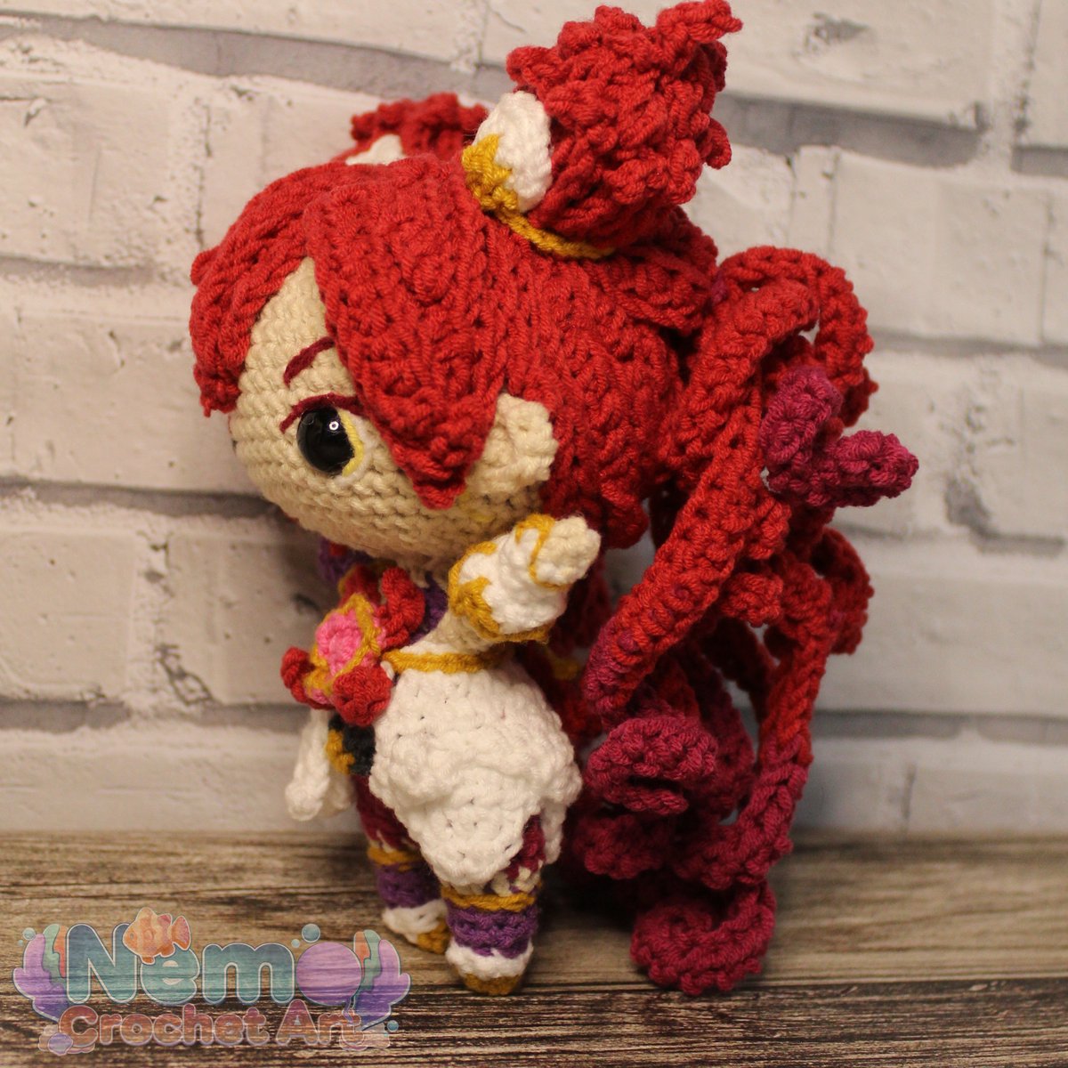 ❥ Star Guardian Jinx from League of Legends 🌟
❥ Glory to the First Star! Whatever that means 🌟
❥ Not scared of my sparkles? You should be 🌟
❥ With Kuro and Shiro, loyals guns, she will defeat all monsters! 🌟

#LeagueOfLegends #crochet #doll #jinx #starguardianJinx #SG