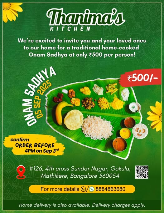 bnc_talks's tweet image. ബെംഗളൂരുലുള്ള ഫ്രണ്ട്സിനു ഓണസദ്യ കഴിക്കാൻ നല്ല ഓപ്‌ഷൻ ആണ് . നമ്മുടെ ഫ്രണ്ട് ന്റെ സംരംഭം ആണ് .പായസം ആണ് ആളുടെ ഹൈലൈറ്റ് .
ഓർഡർ ചെയ്യാൻ  contact: 8884863680