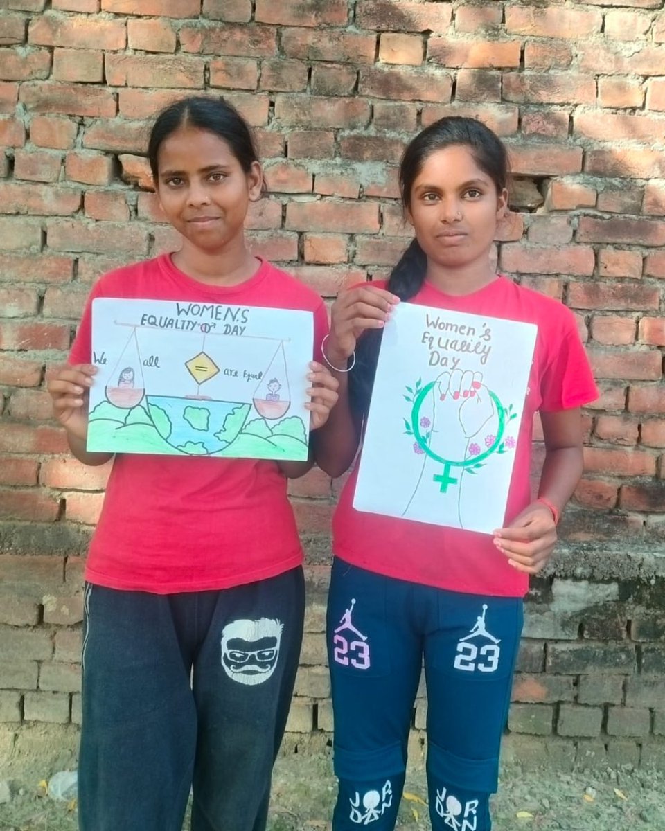 On #WomensEqualityDay, adolescents from our Unmukt program in Sidhauli came together with parents to reflect on equality. From Dadi Ji’s powerful story to children’s posters on women’s rights, the day echoed a shared promise of freedom, respect &amp; equal opportunities.