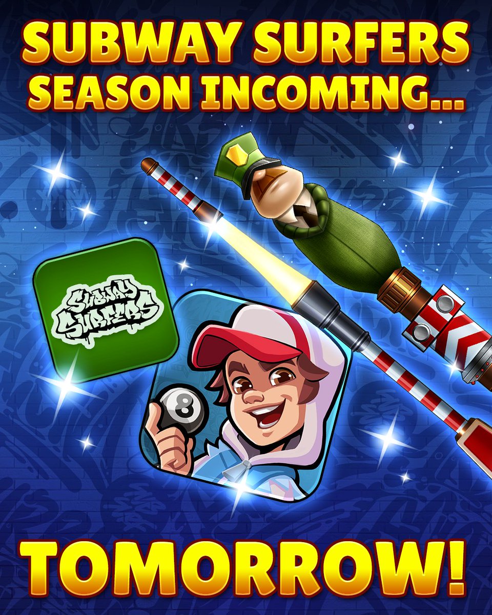 8ballpool's tweet image. 📣 @subwaysurfers  Season starts…
🗓️ TOMORROW, Wed Aug 27

🎁 Get ready to chase down stylish new pool prizes, including a special Jake #AnimatedAvatar &amp;amp; exclusive Subway Surfers Ring

Preview » mcgam.es/xbszod

#8BallPool x #SubwaySurfers