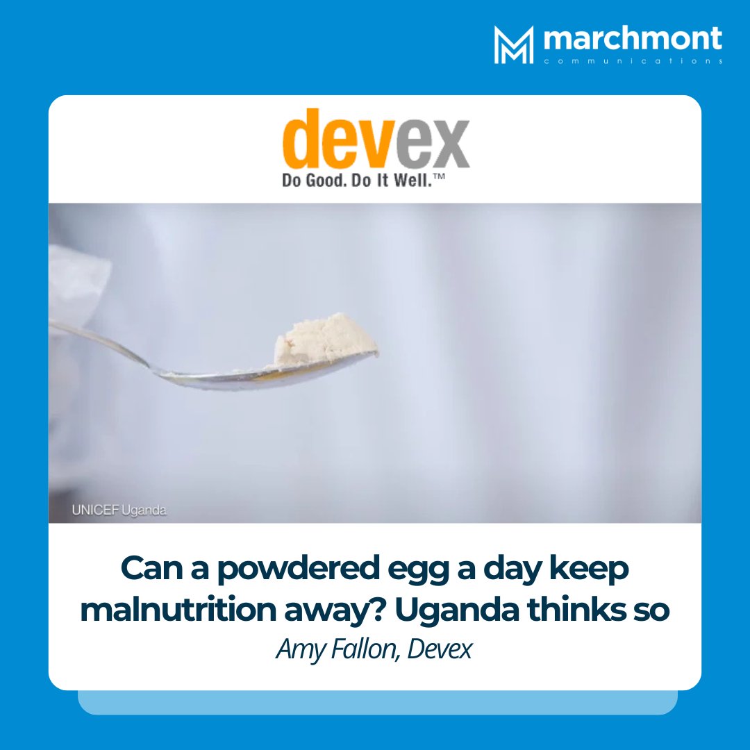 Could one powdered #egg a day fight #malnutrition?

In 🇺🇬, engineer Joel Guma thinks so. With <a href="/UNICEF/">UNICEF</a> support, Pristine Foods aims to reach 50,000 kids by 2025, boosting protein &amp; tackling stunting.

Explore how from Amy Fallon in @Devex 👇🏾
bit.ly/3U8OCn6

<a href="/PFSCommunity/">PFS</a>