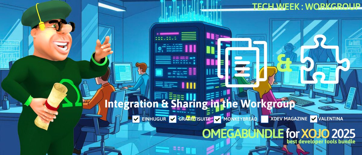 omegabundle's tweet image. TechWeek 2025: Xojo + Workgroup. Build #Xojo solutions that integrate well with operating system features as well as support document sharing &amp;amp; formats when building workgroup solutions for macOS, Windows, Linux &amp;amp; iOS - #iosdev #macdev #pdf #excel  bit.ly/479HwX9
