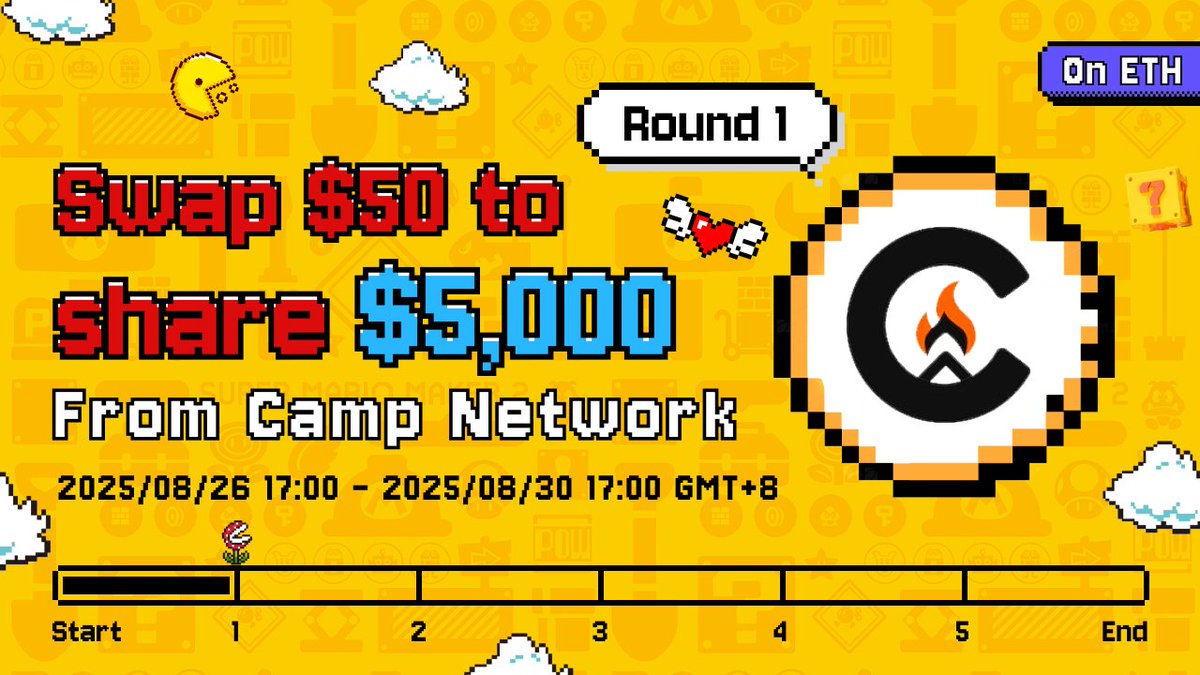 KuCoin Web3 Wallet (@kucoin_web3) on Twitter photo 🎮 KuCoin Web3 Wallet Mario Challenge is LIVE!
🚩 Complete round, unlock treasure chests & share prize pools.
✨ More round more rewards !
🗓️ Runs until this Sunday (Aug 30, 17:00 GMT+8)
🔥 Round 1 is OPEN!🔥
<a href="/KuCoin_Web3/">KuCoin Web3 Wallet</a> & <a href="/campnetworkxyz/">Camp Network ⛺️</a> awaits brave Marios!
💰Prize Pool: 🎮 KuCoin Web3 Wallet Mario Challenge is LIVE!
🚩 Complete round, unlock treasure chests & share prize pools.
✨ More round more rewards !
🗓️ Runs until this Sunday (Aug 30, 17:00 GMT+8)
🔥 Round 1 is OPEN!🔥
<a href="/KuCoin_Web3/">KuCoin Web3 Wallet</a> & <a href="/campnetworkxyz/">Camp Network ⛺️</a> awaits brave Marios!
💰Prize Pool: