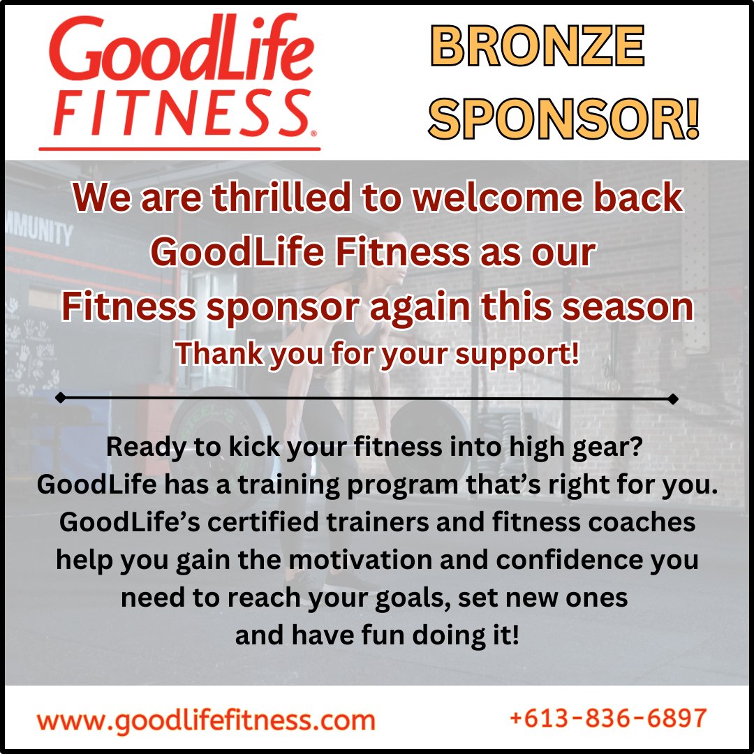 Team Frlan (@teamfrlan) on Twitter photo We are thrilled to have Goodlife return as our Fitness sponsor for a third season! Thank you for your continued support.
<a href="/GoodLifeFitness/">GoodLife Fitness</a> We are thrilled to have Goodlife return as our Fitness sponsor for a third season! Thank you for your continued support.
<a href="/GoodLifeFitness/">GoodLife Fitness</a>