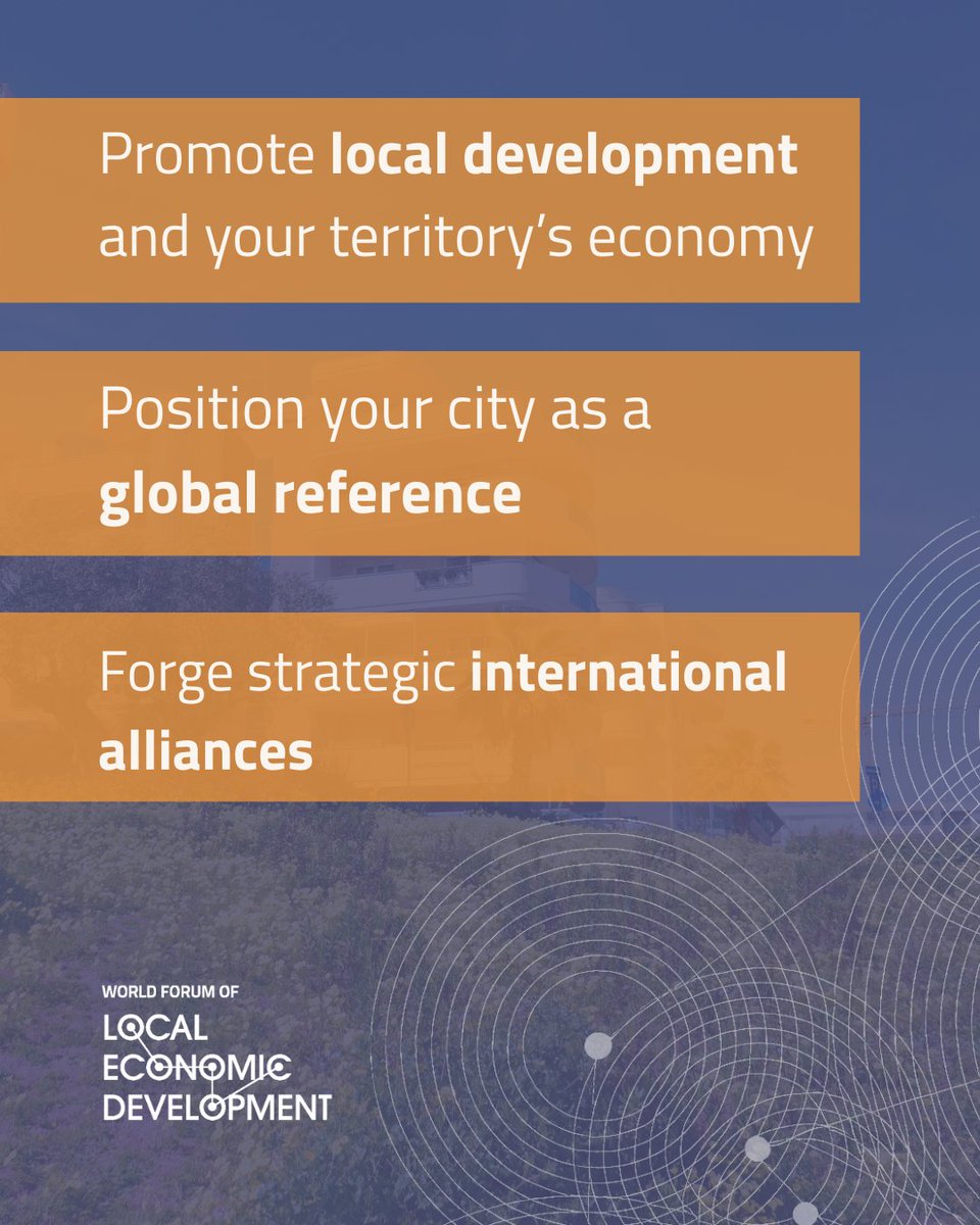 WorldLEDForum's tweet image. 🌏📍Do you want your city to become the epicenter of sustainable and inclusive development worldwide?
📲 5 reasons to host the VII World Forum on LED.
📅 Apply by Sept 15, 2025
🔗ledworldforum.org/call-for-expre…
#WorldForumLED #LocalDevelopment #WFLED2027