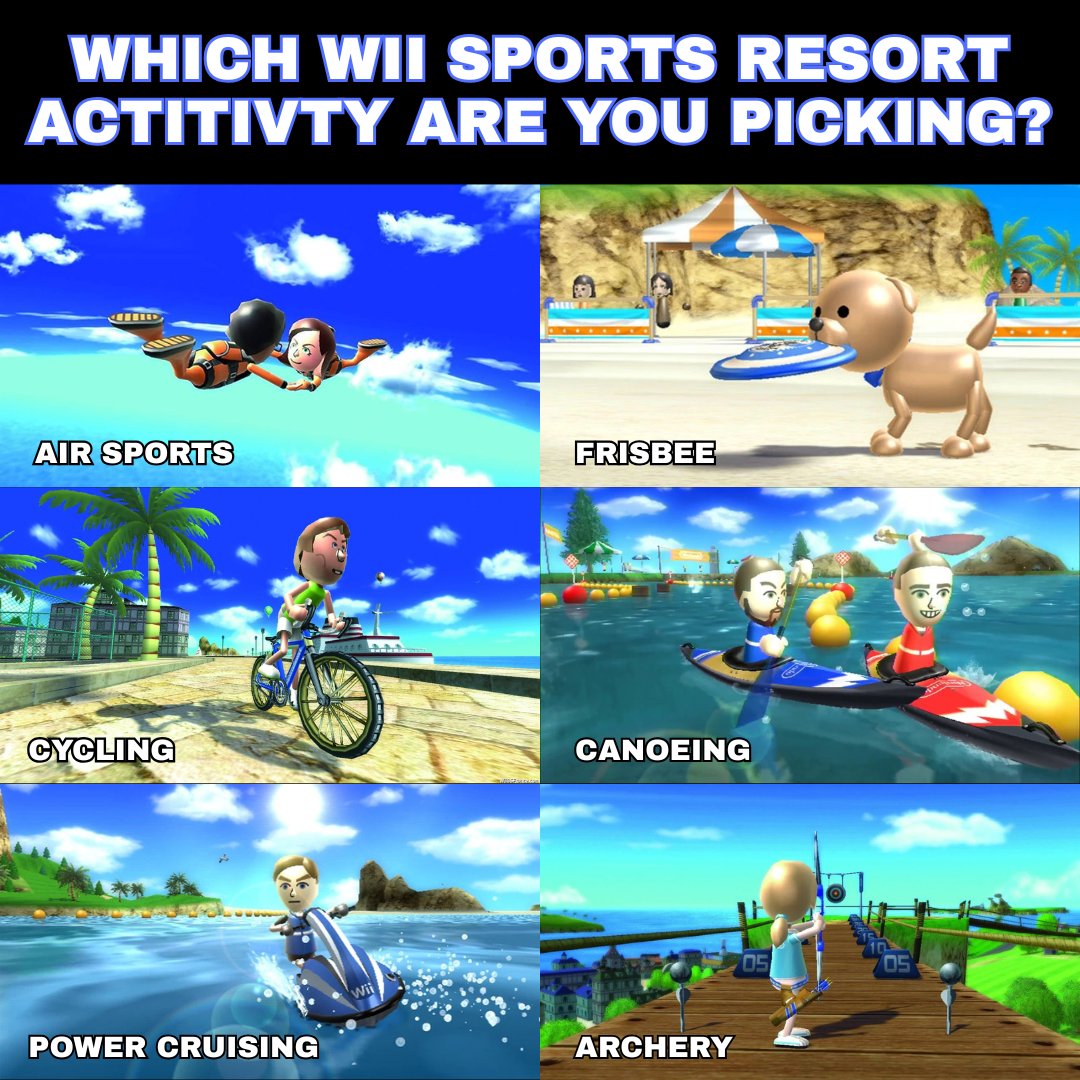 Which one brings back the most memories for you?💙👇
.
.
#WiiSportsResort #RetroGaming #PickOne #WiiGames