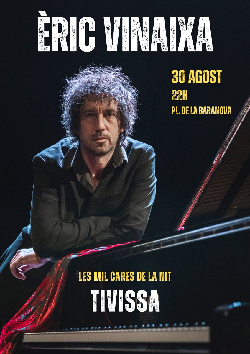 Després de Botarell, Cardedeu, Falset, Gàrzola, Llanars, Prada de Conflent.. tornem a les Terres de l'Ebre.
Tivissa, 30 Agost.
Serà preciós!

ENTRADES: tivissa.cat/productes/nit-…

<a href="/Picap/">♫Discogràfica Picap♫</a> <a href="/BatallP/">Batall Produccions</a> <a href="/ATivissa/">Ajuntament de Tivissa</a>