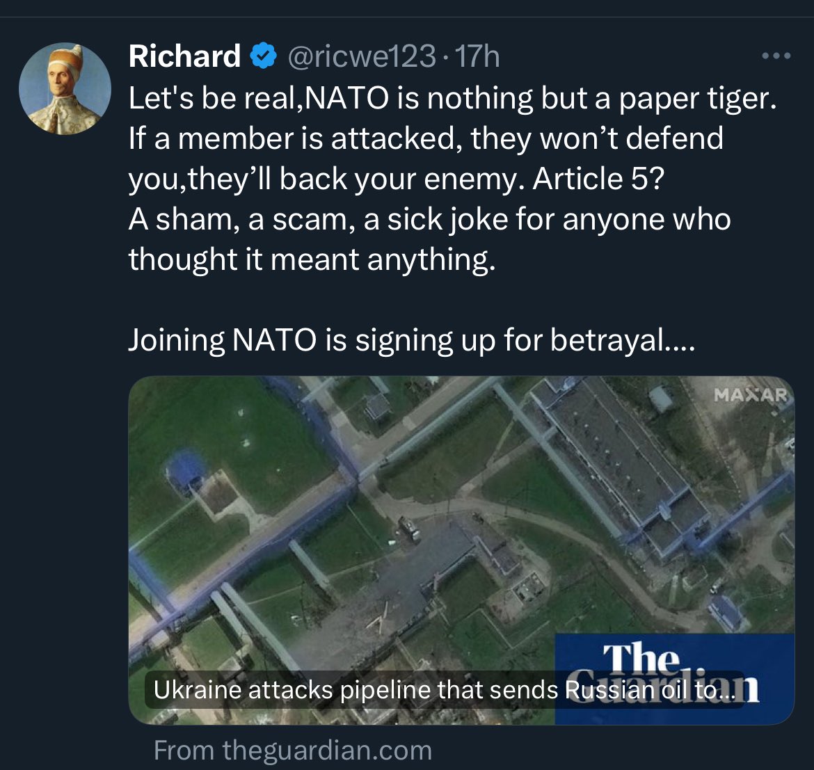 Hey dumbass, Putin invaded Europe in 2014 and again in 2022. He commits war crimes DAILY and a wanted war criminal