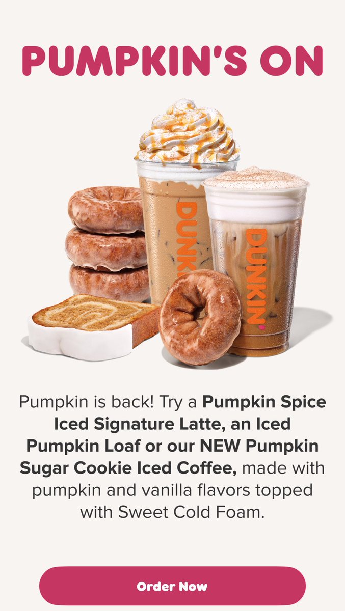 msfuturepsyD's tweet image. It’s tiiiiiiiime!! #PumpkinSeason @dunkindonuts