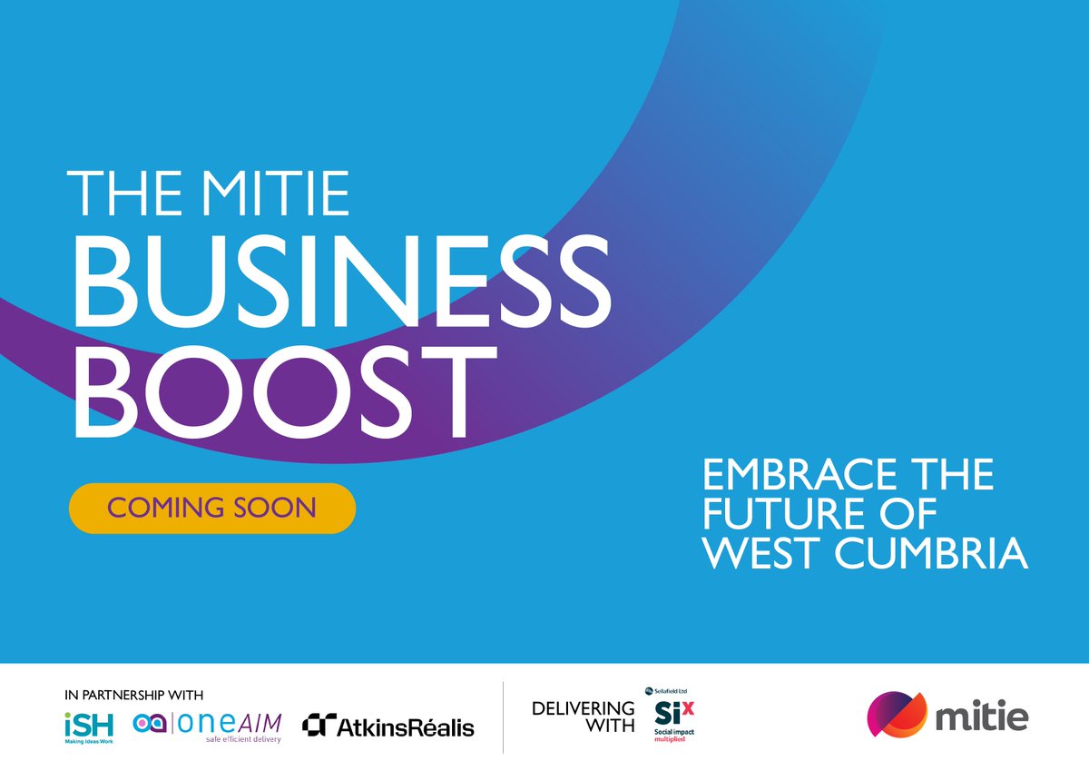 mitie's tweet image. We&apos;re welcoming West Cumbrian Businesses to apply for the Mitie Business Boost 3.0, which supports local West Cumbrian Businesses, innovators, entrepreneurs, SME&apos;s and start-ups to evolve their business ideas.

Ready to grow your business? 

Register now &amp;gt; hubs.ly/Q03Fs0jx0