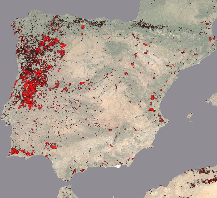 25 años de incendios forestales #IIFF 
#EFFIS (2000-2025)