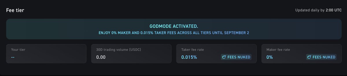 _WOOFi's tweet image. Nuke fees, not your accounts 💣

0% maker | 0.015% taker 

Go godmode on WOOFi Pro