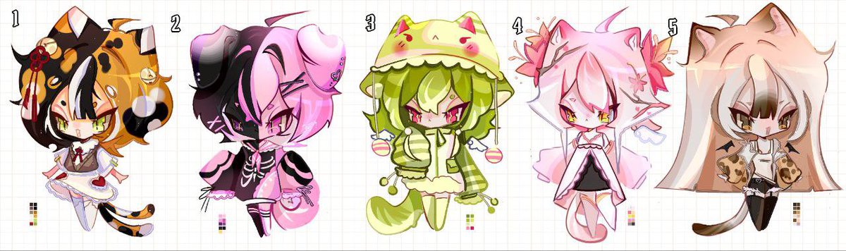 salormor's tweet image. Cute adopts! #adopts #adopt #chibi #chibiart #art #artmoots #moots