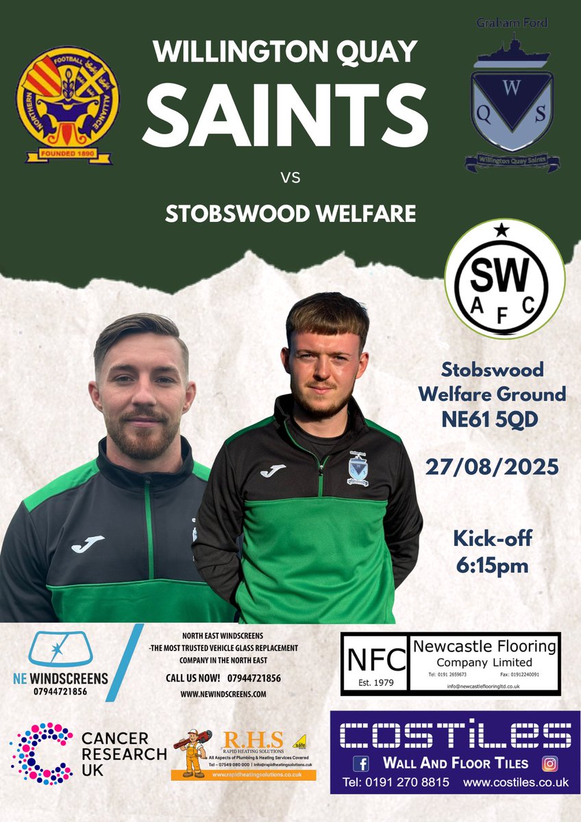 NEXT MATCH 🛣️

Our midweek away journeys continue tomorrow with a trip to Stobswood Welfare! 😇