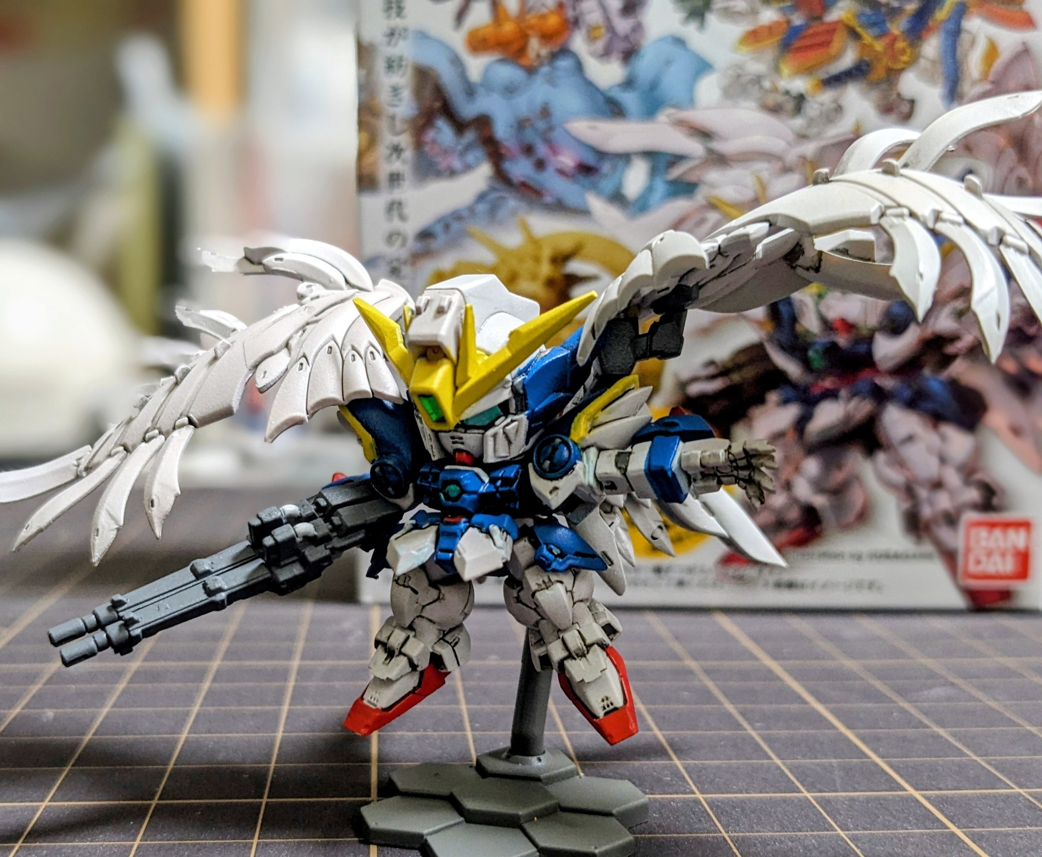 ガンダム スペリオルディファイン ウイングゼロカスタム改造品 塗装中