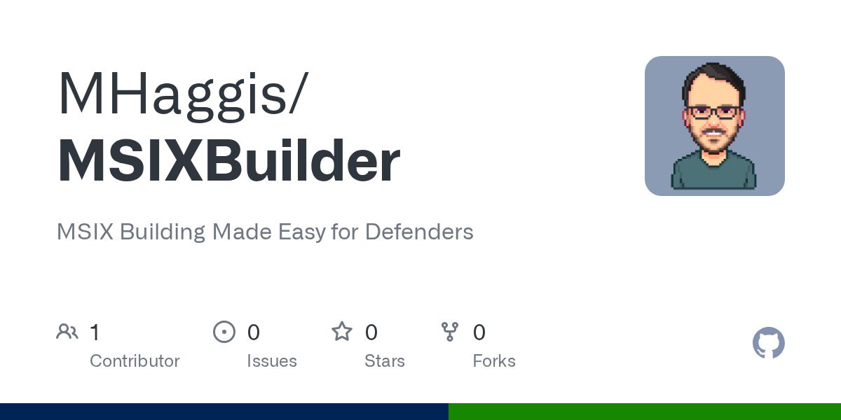 🔥💻 New tool drop! Meet MSIXBuilder 🎁 — the ultimate MSIX package creator for security testing, red team ops, and detection engineering!

✨ Features that slap:
⚡ One-click package builds (C# or PowerShell)
🔐 Auto cert creation + signing
🖥️ Sleek GUI w/ progress tracking &amp;