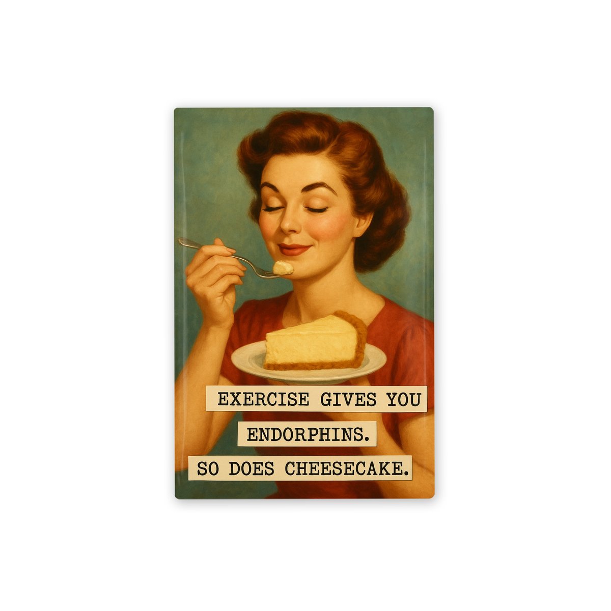 NBNovelties's tweet image. Endorphins are cool… but have you tried cheesecake therapy? 🍰
Works faster than cardio & tastes like heaven.
🤣 Retro sass, fridge-ready 👉 NothingButNovelties.com
#CheesecakeLove #RetroHumor #SnackWithSass #retromagnet #magnets