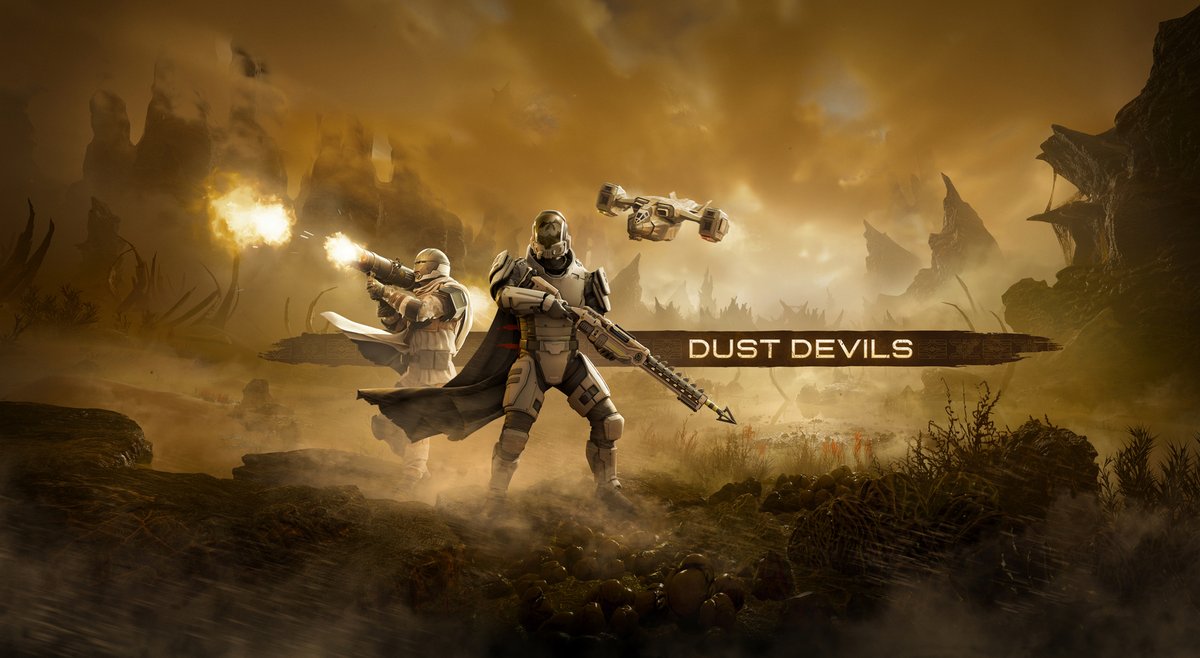 Helldivers 2 Dust Devils Warbond promotional image with new survival gear