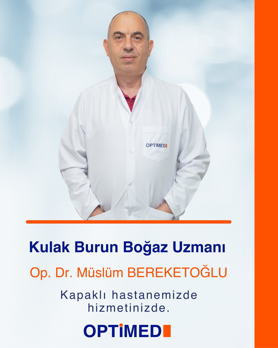 Kulak Burun Boğaz Uzmanı Op. Dr. Müslüm BEREKETOĞLU, Kapaklı Özel Optimed Hastanesi’nde hasta kabulüne başlamıştır.

☎Detaylı bilgi ve randevu için 0282 726 05 55 numaralı çağrı merkezimizi arayabilirsiniz.

#OptimedHastanesi #OptimedSağlıkGrubu #SağlığınızGüvende #KBB