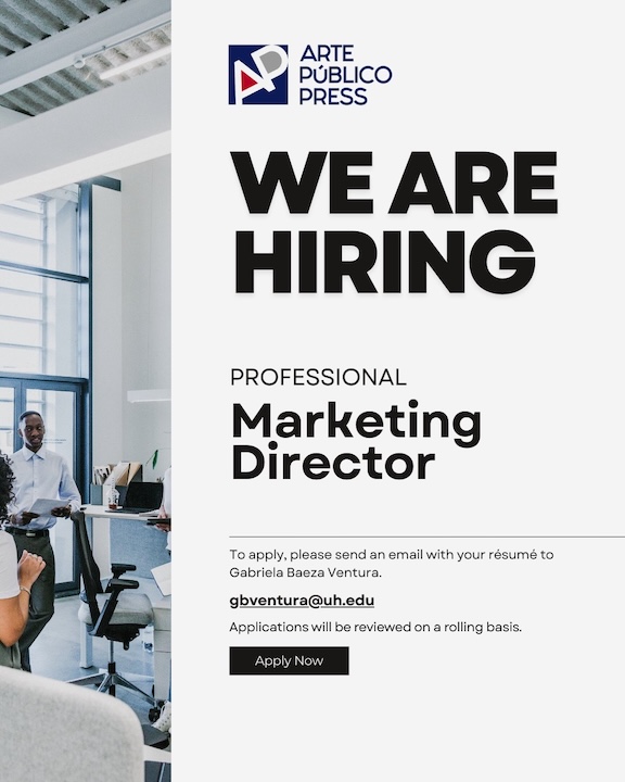 COME WORK WITH US! We are seeking a strategic and creative MARKETING DIRECTOR to lead our #marketing, #publicity and #communityengagement efforts. Bilingual welcome.
To apply: email your résumé to Dr. Gabriela Baeza Ventura at gbventura@uh.edu. More info: bit.ly/4n7ffW1