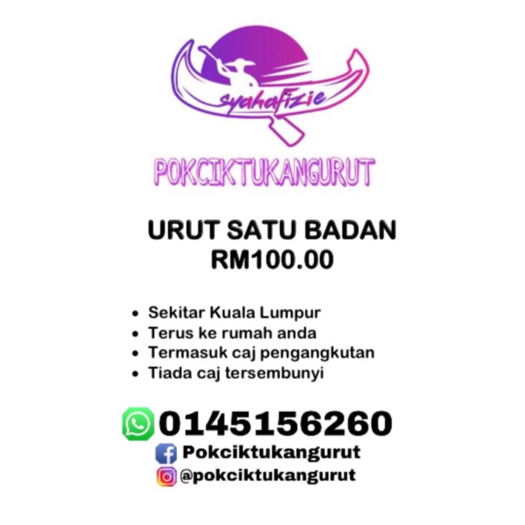 pkciktukangurut's tweet image. POKCIKTUKANGURUT

wasap.my/60145156260/po…

#RM100 #pokciktukangurut  #sekitarkualalumpur 
 #tukangurut #urutsatubadan #urut  #massage #teruskerumahanda  #tiadaurutbatin #sampaijumpa