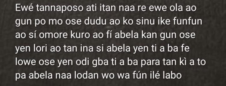 ASIRI BIBO TO DAJU

Fun ibeere tabi o fe kin ba o se iseyi, message me lori WhatsApp 
07067630726.

#nigeria  #africa #tradition #trendingpost