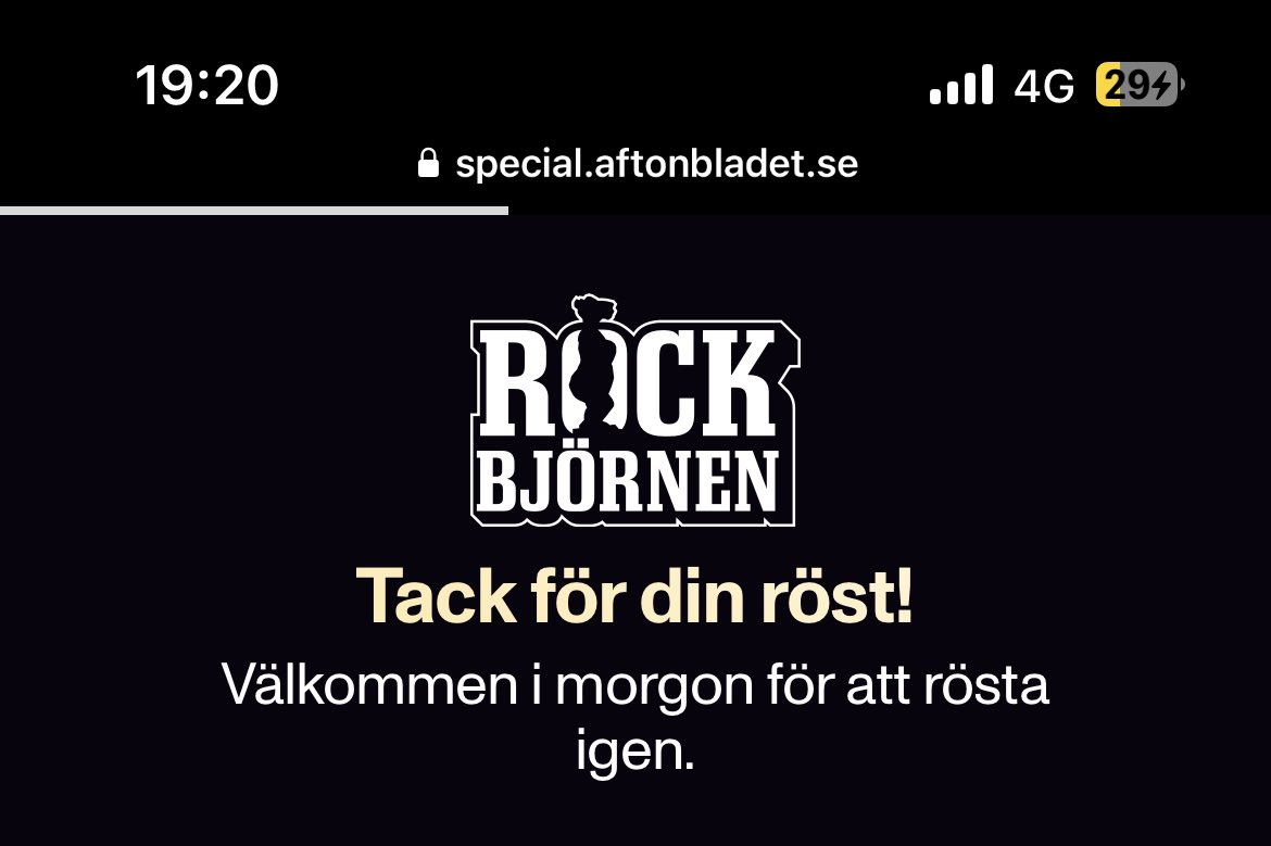 เลิฟลี่ขา ขอเวลาสักคนละ2-3นาที คนละ1-2แอค มาโหวตถ้วยสวีเดนให้เตนล์หน่อยน้า โหวตง่ายมาก ๆ แค่เข้าผ่านลิงค์นี้แล้วล็อคอิน จากนั้นก็กดโหวตให้ครบทุกชอยส์เลยค่ะ ชอยส์ไหนมีชื่อเตนล์หรือคุณโอมาร์ให้กดโหวตเลย อย่าลืมน้า 💜🥺

🖇️ special.aftonbladet.se/story/rockbjor…

#โหวตเพื่อเตนล์ #VoteForTEN