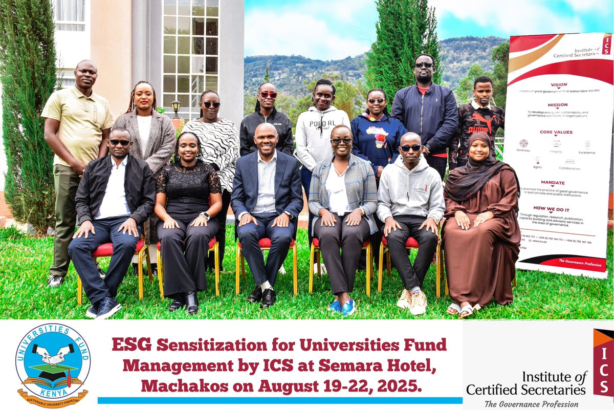 We facilitated an ESG sensitization program for the Universities Fund Management team, building capacity to strengthen sustainability, accountability, and governance in higher education funding.

#ICS_Kenya #CorporateGovernance #ESG